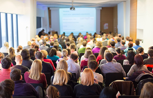 Audience at a neuroscience conference
